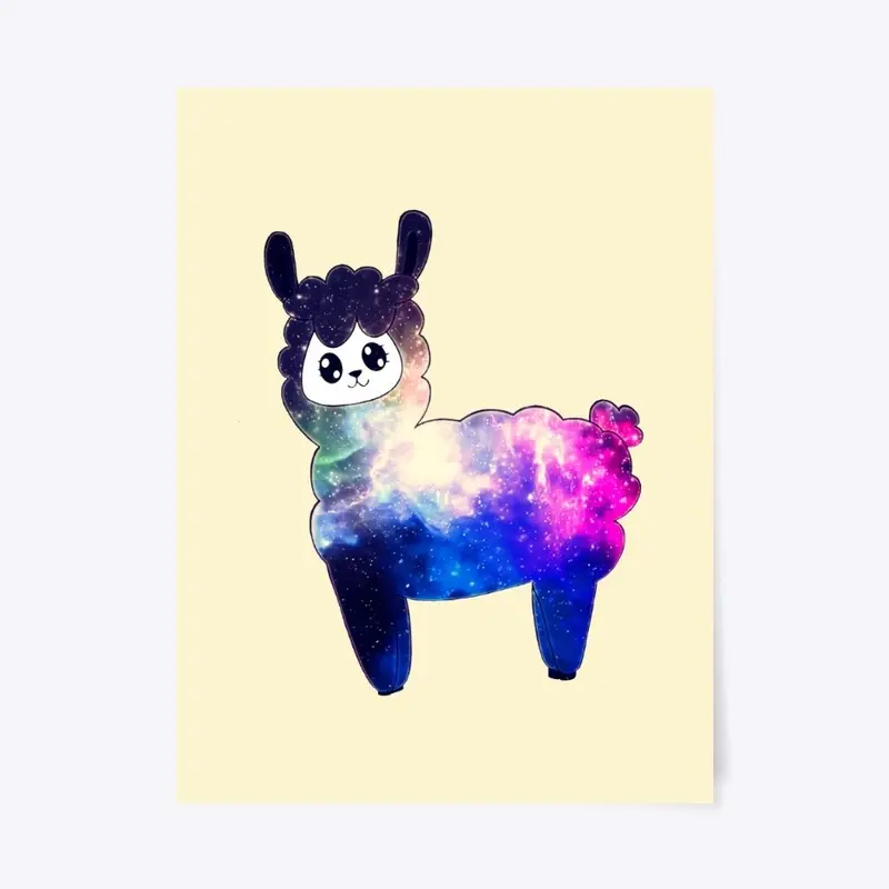 Galaxy Alpaca poster 18" x 24"